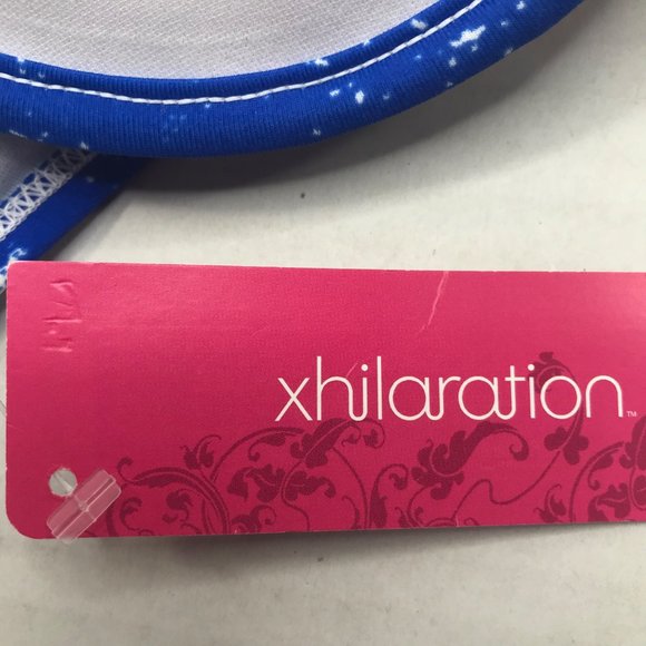 Xhilaration Junior's Sz. Small 0-2 Push Up Halter Stars, Stripes Bikini Top New - Picture 4 of 11